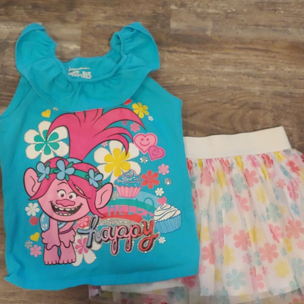 Girls Trolls Summer Outfit
